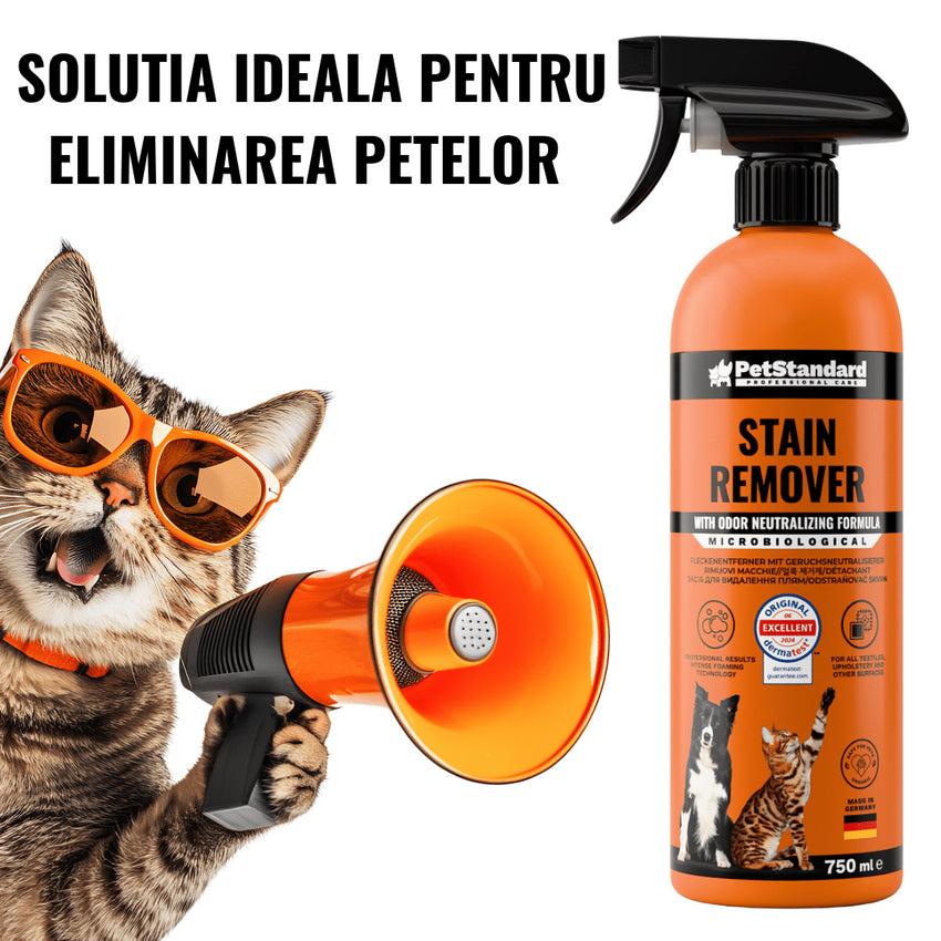 Solutie Profesionala Enzimatica pentru Eliminarea Petelor cu Neutralizare Mirosuri, Pet Standard, 750 ml