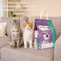 Set 2 x nisip Biodegradabil pentru Pisici si Litiera Automata BioSelect, Asternut Natural din Porumb, Fara Praf, Fara Miros