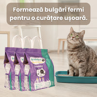 Set 2 x nisip Biodegradabil pentru Pisici si Litiera Automata BioSelect, Asternut Natural din Porumb, Fara Praf, Fara Miros