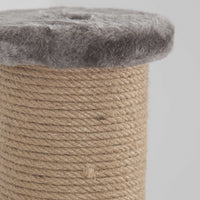 Stalp de zgariat si catarat pentru pisici cu sisal, SHAW, MDF, gri, 86 cm