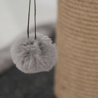 Stalp de zgariat si catarat pentru pisici cu sisal, SHAW, MDF, gri, 86 cm