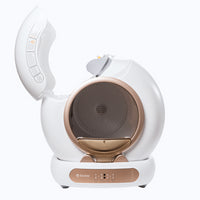 Litiera automata smart SHAW® V4 pentru pisici, auto-curatare, eliminare mirosuri prin ionizare, aplicatie mobila, 9L