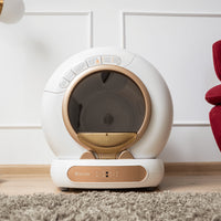 Litiera automata smart SHAW® V4 pentru pisici, auto-curatare, eliminare mirosuri prin ionizare, aplicatie mobila, 9L