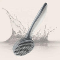 Perie SHAW® pentru curatarea si ingrijirea parului de caini si pisici cu buton auto-curatare, Gri