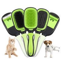 Perie multifunctionala SHAW® 5 in 1 pentru caini si pisici, verde