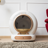 Litiera automata smart SHAW® V4 pentru pisici, auto-curatare, eliminare mirosuri prin ionizare, aplicatie mobila, 9L