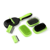 Perie multifunctionala SHAW® 5 in 1 pentru caini si pisici, verde