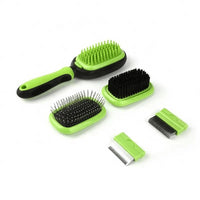 Perie multifunctionala SHAW® 5 in 1 pentru caini si pisici, verde