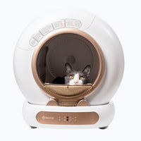 RESIGILAT - Litiera automata smart SHAW® V4 pentru pisici, auto-curatare, eliminare mirosuri prin ionizare, aplicatie mobila, 9L