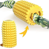 Jucarie de ros pentru caini, SHAW®, tip porumb, imbunatatirea dentitiei, rezistenta, galben