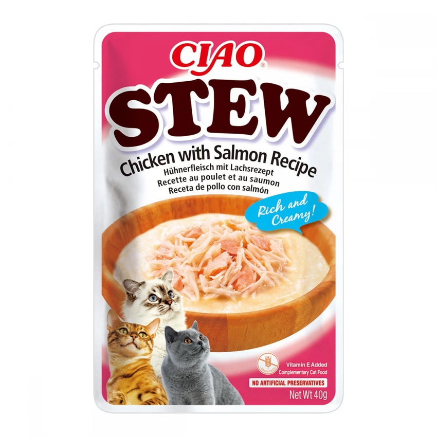Tocanita (stew) pentru pisici cu pui si somon Churu Cat, Inaba