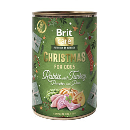 Hrana umeda pentru caini, cu iepure - BRIT Care Dog Christmas Can Rabbit 400g