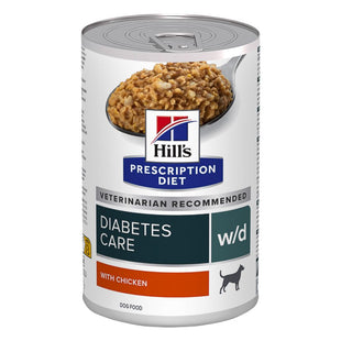 Hill's Prescription Diet Hrana Umeda Caini w/d, Diabet si Greutate, cu Pui, 370g