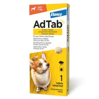 Antiparazitar oral pentru caini 5,5-11 kg AdTab Dog, 225 mg, 1 tableta, Elanco