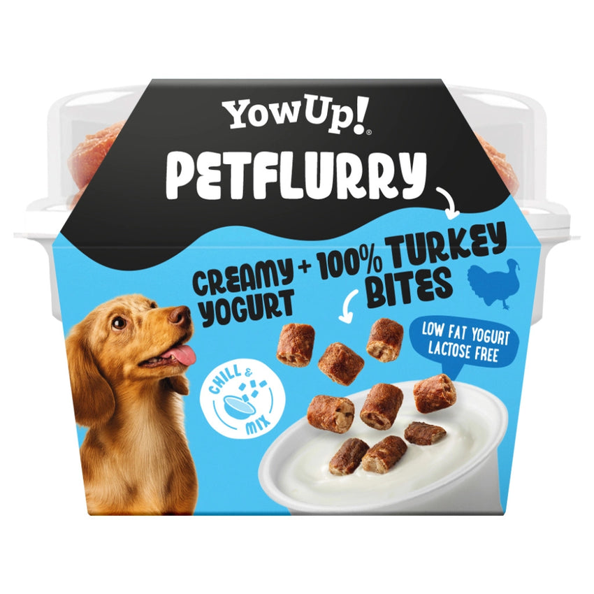 Iaurt (PetFlurry) pentru caini cu curcan YowUp, fara lactoza, 125g