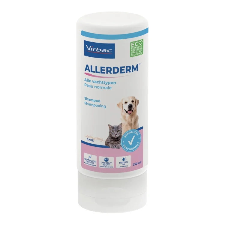 Sampon pentru piele normala caini si pisici Allerderm, 250 ml, Virbac