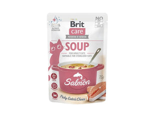 Hrana umeda pentru pisici, supa cu somon - BRIT Care Cat Soup with Salmon 75g