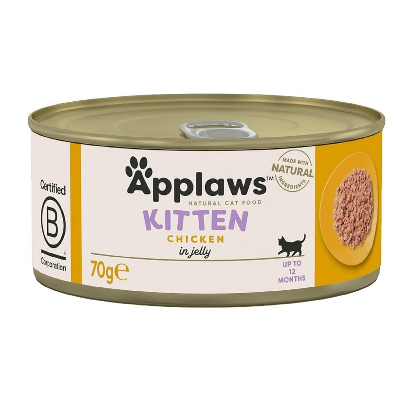 Hrana umeda pentru pisoi, cu pui - APPLAWS Cat Junior Pui 70g