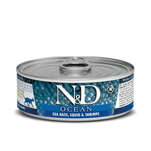 Hrana umeda pentru pisici - Farmina N&D Ocean Pisica Ton, Calamar si Crevete 70g