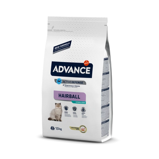 Hrana uscata pentru pisici sterilizate, control ghemotoace de par - ADVANCE Cat Sterilized Hairball 1.5kg