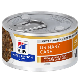 Hrana Umeda Dietetica pentru Pisici Hill’s Prescription Diet c/d cu Pui si Legume 82g, Suport Urinar