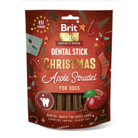 Batonase dentare pentru caini, editie speciala - BRIT Care Dog Christmas Dental Stick Apple Strudel 250g