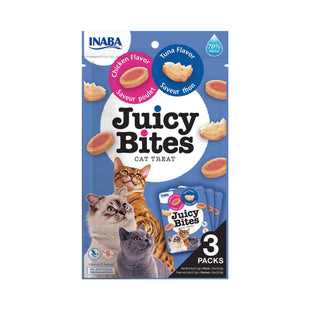 Gustare moale pentru pisici, cu ton si pui - CHURU Cat Juicy Bites Tuna & Chicken