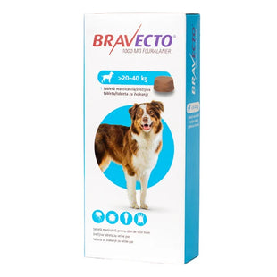 Antiparazitar comprimat pentru caini 20-40 kg Bravecto 500mg, 1 tableta, MSD
