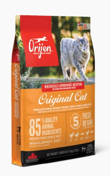 Hrana uscata pisici adulte Orijen Original Cat 5.4kg cu pui si curcan, fara cereale, bogata in proteine animale premium