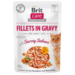 Hrana umeda complementara pentru pisici - BRIT CARE Cat Filets in Gravy cu somon 85g