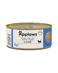 Hrana umeda pentru pisici, file de ton cu crabi - APPLAWS Cat File Ton si Crabi 70g