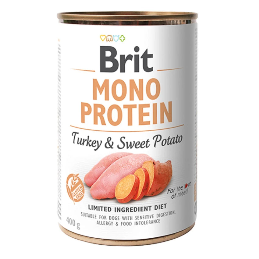 Hrana uscata pentru caini, proteină unica de curcan - BRIT Mono Protein Turkey & Potato 400g