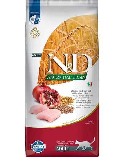 Farmina N&D Ancestral Grain Hrana Uscata Pisici Adulte, cu Pui, Cereale Ancestrale, 1.5kg