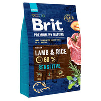 Hrana uscata hipoalergenica pentru caini cu digestie sensibila - BRIT Premium by Nature Lamb & Rice Sensitive