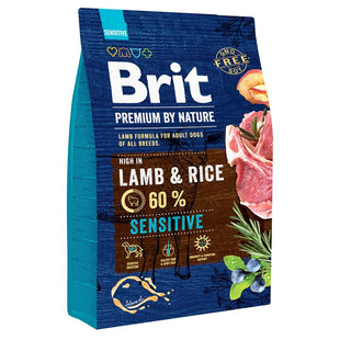 Hrana uscata hipoalergenica pentru caini cu digestie sensibila - BRIT Premium by Nature Lamb & Rice Sensitive
