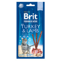 Recompense (sticks) pentru pisici cu curcan si miel Brit Premium by Nature Cat