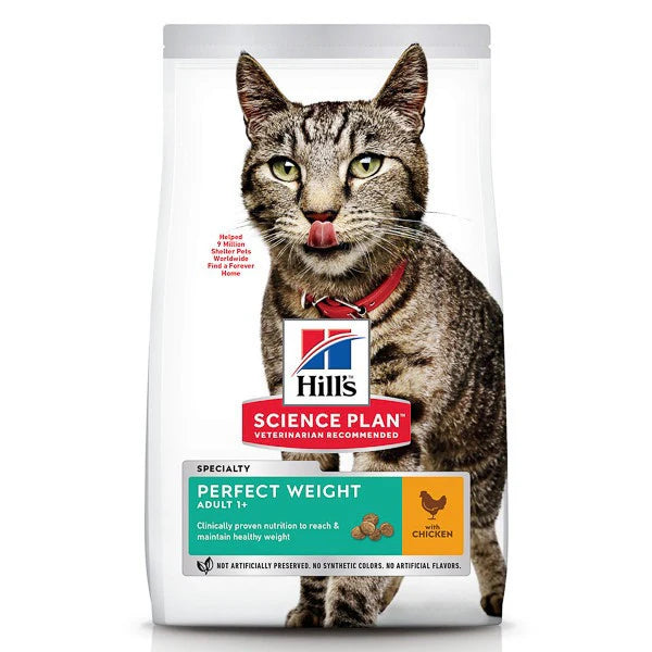 Hrana uscata pentru pisici HILL'S SCIENCE PLAN Perfect Weight cu pui 2,5 Kg