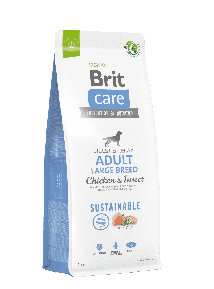 Hrana uscata pentru caini adulti de talie mare - BRIT CARE Dog Sustainable Adult Large Breed 12+2kg
