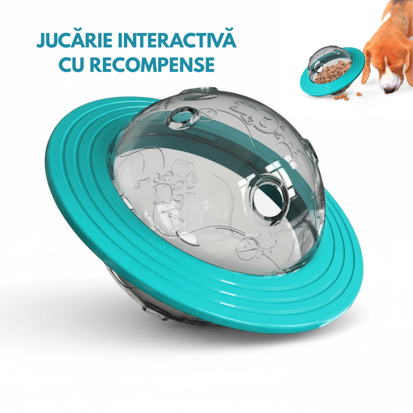 Jucarie interactiva pentru caini SHAW tip Minge pentru recompense, hranire lenta si stimulare mentala