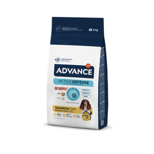 Hrana uscata pentru caini adulti cu sensibilitate digestiva - ADVANCE Dog Sensitive Somon & Orez 12 kg