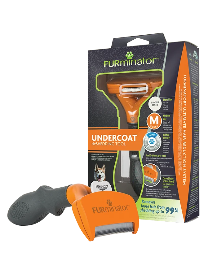 Furminator Perie DeShedder pentru caini de talie medie cu par scurt Undercoat, marimea M