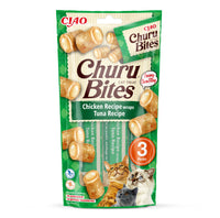 Gustări Crocante și Delicioase pentru Pisici - CHURU Cat Bites Chicken & Tuna