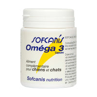 Supliment cu Omega-3 pentru sistemul imunitar la caini si pisici Sofcanis Omega 3, 50 capsule, Laboratoires Moureau