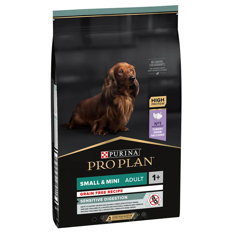 Hrana Uscata pentru Caini Talie Mica Purina Pro Plan Sensitive Digestion cu Miel 7kg, Digestie Usoara si Imunitate Puternica