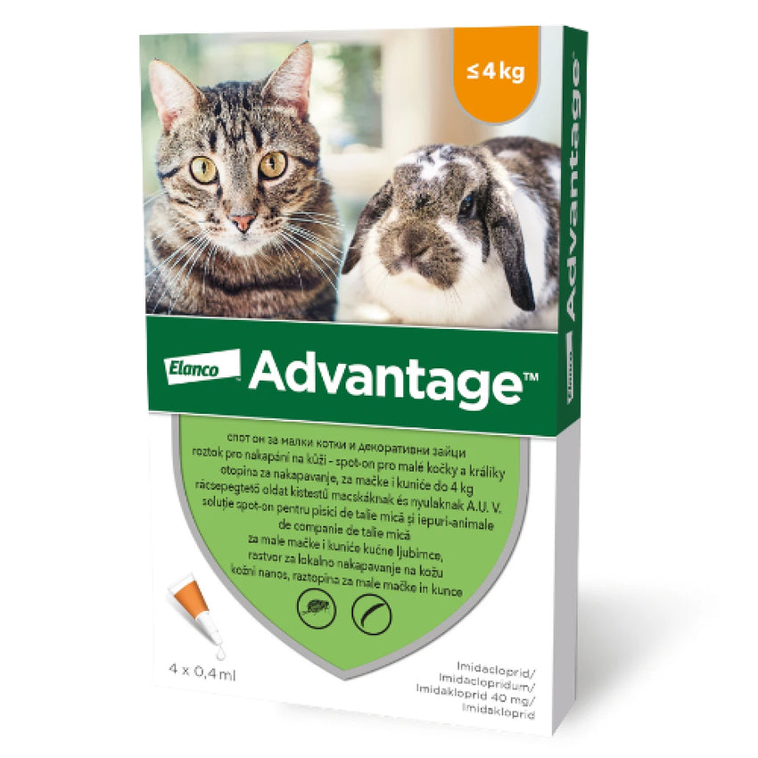 Antiparazitar spot-on pentru pisici si iepuri Advantage 40, 1 pipeta, Elanco