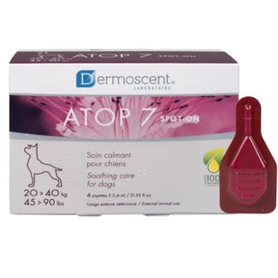 Solutie dermatologica pentru caini si pisici Dermoscent ATOP 7 Spot-On 20-40kg – tratament calmant pentru piele sensibila