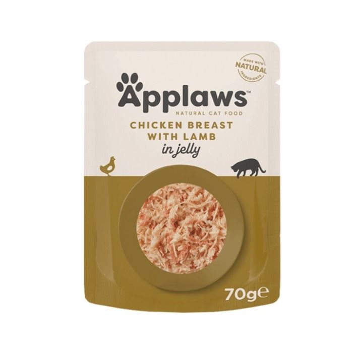 Hrana umeda complementara pentru pisici - APPLAWS Cat plic 70g Piept pui & miel