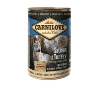 Hrana umedă premium pentru câini - CARNILOVE Dog Wild Meat Salmon & Turkey 400g