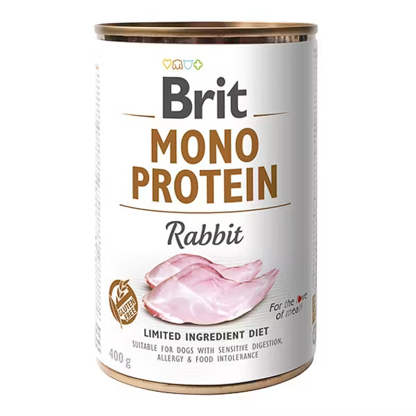 Hrana uscata pentru caini, proteină unica de iepure - BRIT Mono Protein Rabbit 400g