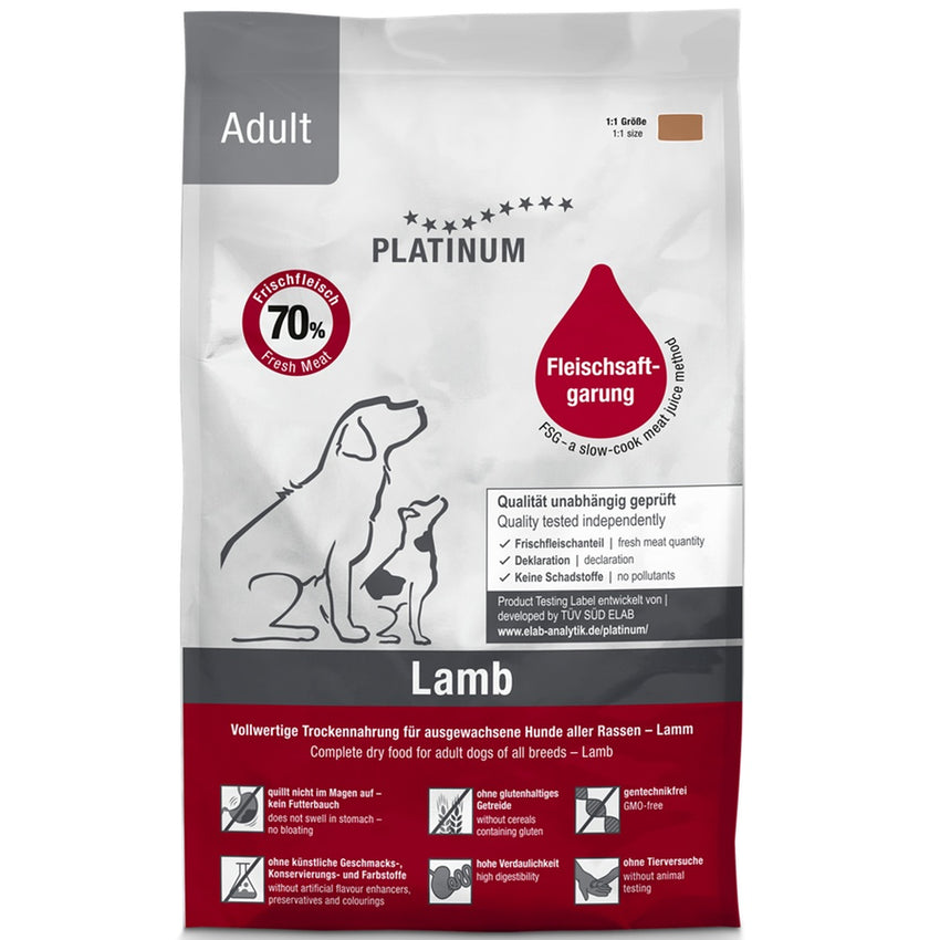 Hrana uscata caini adulti Platinum Dog Adult cu Miel 1.5kg